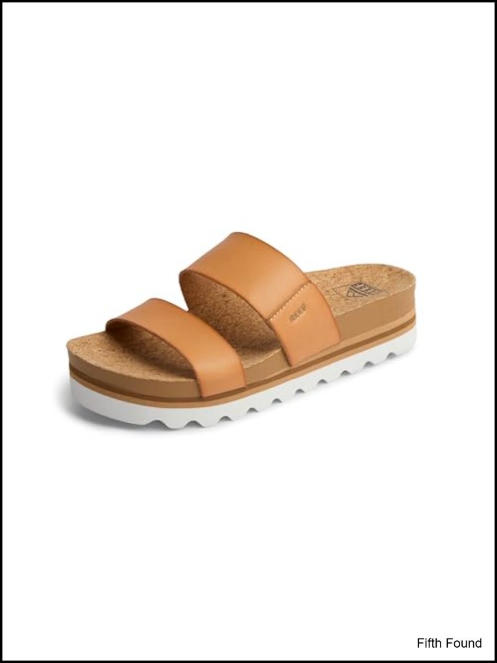 Vegan Leather Platform Sandal with Arch Support, Cushion Footbed, Slip On